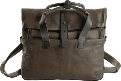HAROLD'S Leren Schoudertas Laptoptas met laptopvak Mount Businessbag Taupe Donkerbruin