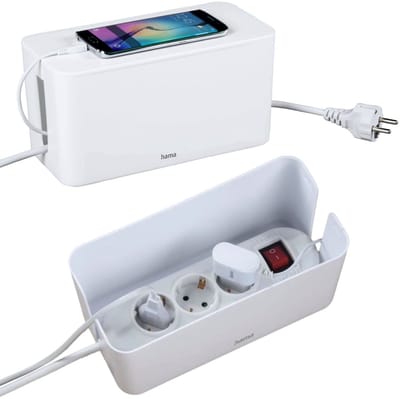 Hama opbergbox stekkerdoos mini wit