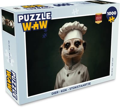 Puzzel Dier - Kok - Stokstaartje - Legpuzzel - Puzzel 1000 stukjes volwassenen