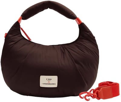 Unio Hamburg x Les Visionnaires schoudertas Puffy Unio Kitzbuehel Chocolate donkerbruin