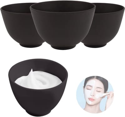 4-delige DIY Mengkom voor Gezichtsmaskers, Magnetronbestendig Siliconen Kom, Cosmetisch Schoonheidshulpmiddel voor Thuisgebruik en Salon