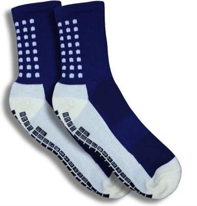 Go Go Gadget - Gripsokken - Geschikt voor Voetbal, Tennis, Hardlopen & Handbal - Anti Blaren | Compressie - Prestatieverhogend - One Size - Donker Blauw