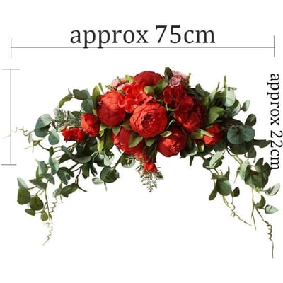 Kunstmatige Krans Drempelbloem Pioenroos DIY Bruiloftsfeest Bloemenwand Arrangement Thuis Plaats Kamer en Kerstkrans Boog