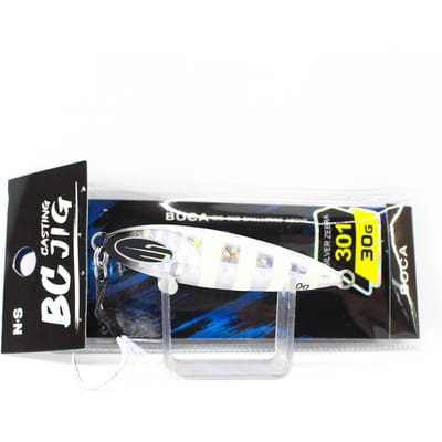 NS Black Hole Metalen Jig Boca 30 gram 301 Zilveren Zebra (7087)