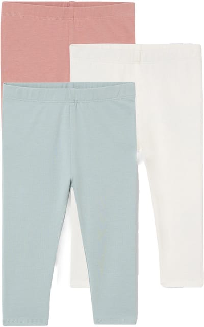 Vertbaudet Set van 3 effen leggings Basics baby