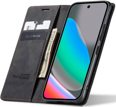 Hoesje geschikt voor Google Pixel 10 / 10 Pro - Book Case Leer Slimline Zwart