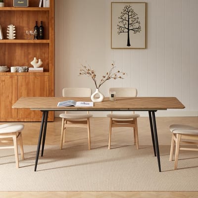 Eettafel Uitschuifbaar - Eettafel Paris - Gezellig Tafelen - Geïntegreerde Verlenging - 160 tot 200 cm - Hout en Zwart