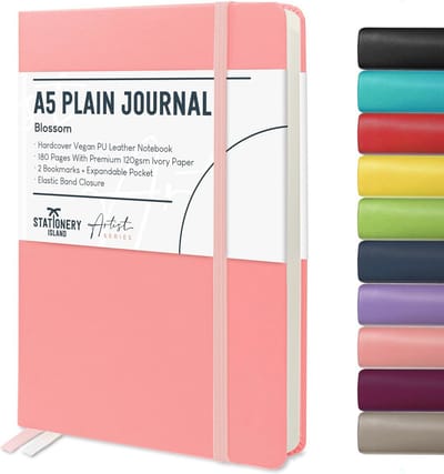 A5 Notitieboek met Harde Kaft - 180 Blanco Pagina's voor Schrijven en Plannen