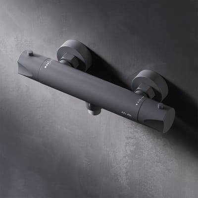 AM.PM Hit - Thermostatische Douchekraan - Mengkraan - 150 mm Hartafstand - Messing - Zwart