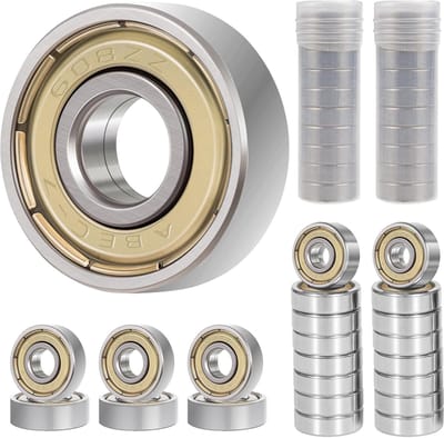 40 STKS 608 ZZ Kogellagers 8x22x7mm Koolstofstaal Hoge Snelheid Miniatuur Groefkogellagers Hittebestendig voor Skateboard Rolschaatsen Inline Skates