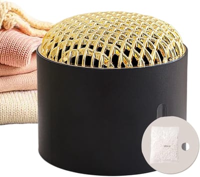 Vochtabsorberende Box - Vochtvreter Herbruikbaar - Kast en Kelder - Niet Elektrisch Werking - 10x11x10 cm - Zwart