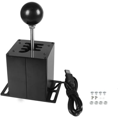USB H Gear Shifter PC Jeu Engrenages Séquentiels Dispositif De Changement Ordinateurs Jeux De Course Accessoire 6R noir