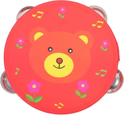 Kinder Tamboerijn - Muziek Speelgoed - Muzikale Ontwikkeling - Veilig Duurzaam Materiaal - 15 x 15 x 45 cm - Rood