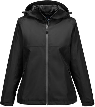 Portwest Professioneel regenjack voor dames S614 - Zwart - L