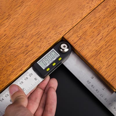 Digitale hoekmeter IP54 roestvrij staal gradenboog houtbewerking hoekmeter multifunctioneel 360 graden Hoek brown