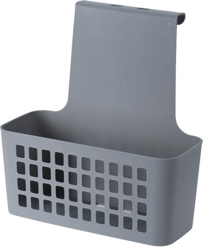 Keukendeur Organizer Plastic Grijs 23,5x10x24 cm - Keukenkast - Deur Keukenrek - Opbergbakje Hangend