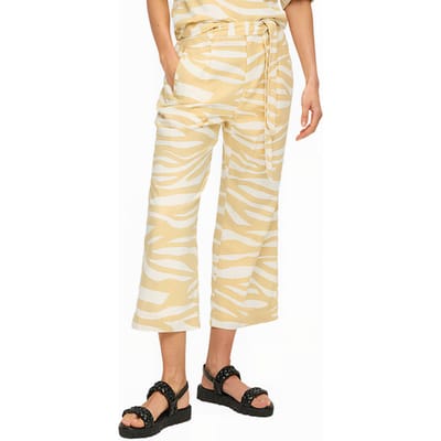 s.Oliver  Pants Beige Size: 38 | Wide-Leg & Flared Pants Outlet | Dames | Beige