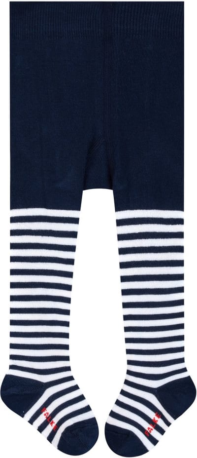 FALKE Stripe versterkt huidvriendelijk katoen panty baby blauw - maat 62-68