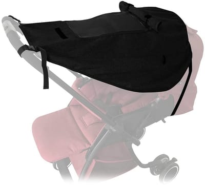 Dailygoods- Zonnescherm Auto - Waterdicht - Anti-UV - Universeel - Eenvoudig te installeren - Kijkvenster voor baby - Wandelwagenhoes