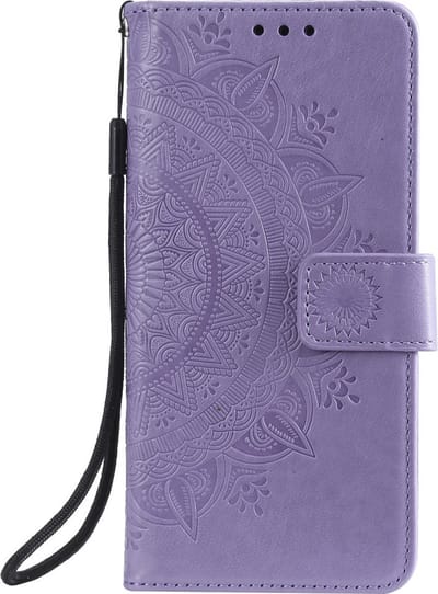Coverup Hoesje - Geschikt voor Xiaomi Redmi Note 9T Hoesje - Coverup Bloemen & Vlinders Book Case - Paars