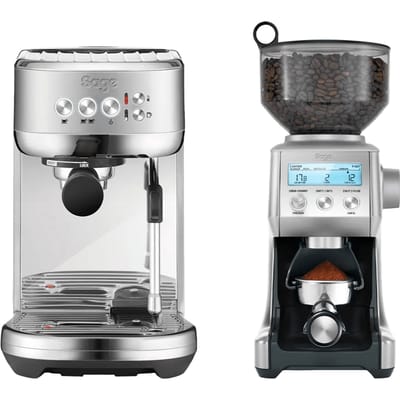 Sage the Bambino Plus Stainless Steel + Koffiemolen