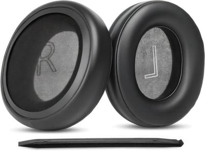 Vervangende Oorkussens voor Over-Ear Hoofdtelefoons met Zacht Eiwitleer en Geluidsisolatie, Extra Dikte - Zwart