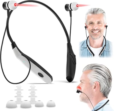 Tinnitus Infrared Earbuds - Red Light Therapy - Nasal Therapy Device met 650nm Wavelength - Tinnitus Device voor Microcirculatieverbetering - Geschikt voor Neus en Oren