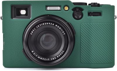 Ultradunne Cameratas van Siliconen voor Fuji X100 VI, Krasbestendig en Lichtgewicht, Ideaal voor Reis en Fotografie, Groen, Compact en Slank