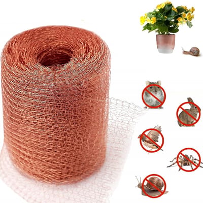 Slakkenwering - 127mm*6m - Kopergaas - Kopernet - Plant bescherming - Slakkenhek - Slakkenafweer - Slakkenval - Tegen Slakken - Makkelijk op Maat te Knippen - Milieuvriendelijk en Diervriendelijk - tegen tuinmuis/vleermuis/vogels/slakken/insecten