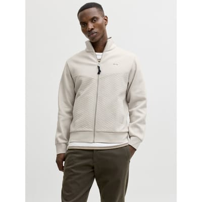 Jack & Jones Vest Jprblufrankie Sweat Zip High Neck S 12275675 Moonstruck Mannen Maat - S