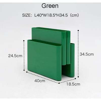Noordse Opbergstandaard Tijdschriftenrek ABS Plastic PC Transparant Vintage Vier Vakken voor Woonkamer groen