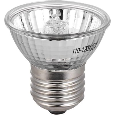 Lampe chauffante halogène 25W UVA UVB, ampoule chauffante pour Reptiles, lézard, tortue, Aquarium US argenté