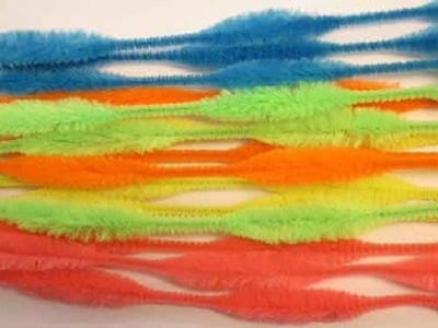 Chenille Neonkleuren Wave 30 cm 15 stuks