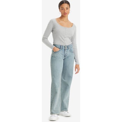 Levi's Superlow Loose Not In The Mood Stone Size: W25L30 | Straight Outlet | Dames | Blauw