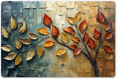 Placemats 45x30 cm - Placemat kunststof - 1 stuk - Boom - Abstract - Natuur - Kunst - Borden onderleggers - Decoratie voor op tafel - Keuken tafeldecoratie accessoires - Vinyl onderlegger - Tafelversiering