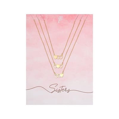 BFF ketting | Yehwang | zussen ketting | ketting | gouden ketting | Stainless steel halsketting |Kettingsetje voor 3 zusjes | ketting voor vriendinnen | ketting met hartje