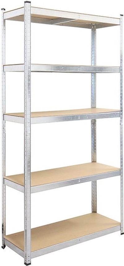 Stellingkast Zilver 5 planken - Opbergrek 180x90x40 cm - 175kg Draagkracht