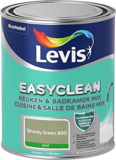 Levis - Easyclean Keuken & Badkamer Mix - Shady Green B50 - Mengverf - 1 L