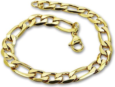 Amanto Armband Basiel G - 316L Staal - Figaro Schakel - 7,5mm - 21cm