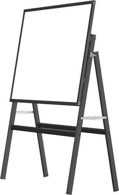 IVOL Whiteboard op Statief 150x90 cm Zwart - Magnetisch - In hoogte verstelbaar schrijfoppervlak - Inklapbaar