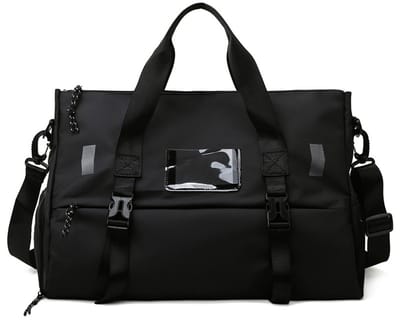 Reistas - Handbagage - Weekendtas - Sporttas met nat vak-zwart
