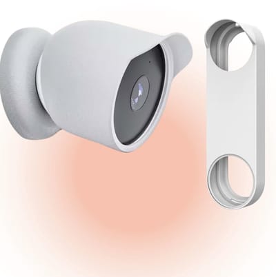 Beveiligingscamera Hoes - Deurbel Camera + Cam Batterij Hoes - Wit - Google nest video deurbel batterij - Google nest - beschermhoes - anti regen - helder zichtvideodeurbel beschermer - videodeurbel hoes- videodeurbel cover - videodeurbel bescherming