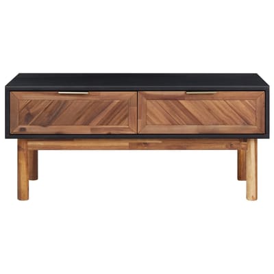 vidaXL - Salontafel - 90x50x40 - cm - massief - acaciahout - en - MDF