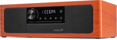 DAB Radio CD Speler - Stereo Installatie - Muziek Luisteren - 100W Geluid - 40 Voorkeurzenders - Kersenhout