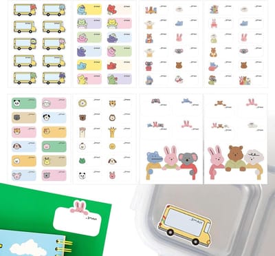 Strijkvrije Labels - Naamstickers Kleding - Bezittingen Markeren - Waterbestendig Duurzaam - 80 stuks - Multicolor