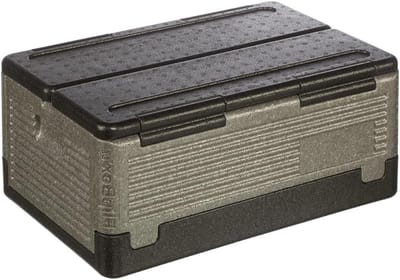 Thermobox - Voedseltransport doos - Voedsel bewaren - Opvouwbaar ontwerp - 39 liter - Grijs/zwart