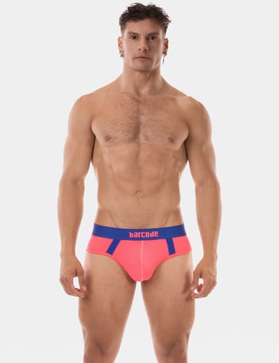 Barcode Berlin Brief Sonny Neonpink-Royal - MAAT S - Heren Ondergoed - Slip voor Man - Mannen Brief