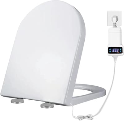Intelligente Toiletbril - Verwarmde WC-bril - Comfort in Huis - Soft Close Functie - 45x36 cm - Wit