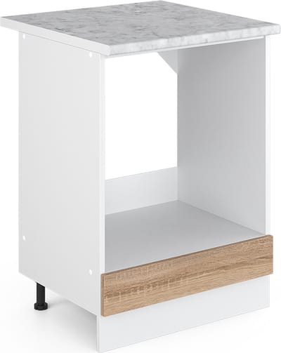 Vicco R-Line Universele onderkast – 60 cm met grote nis, met werkblad Sonoma