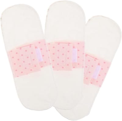 Wasbaar Maandverband - Herbruikbare Pads - Persoonlijke Hygiëne - Met Vleugels - 3 Stuks - Niet Gespecificeerd